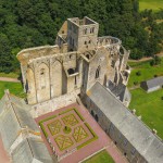 Abbaye de Hambye (50) vue du ciel